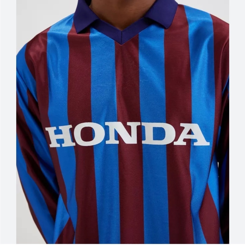 NWOT Urban Outfitters Honda Long Sleeve Soccer Jersey Polo Tee Size XL - Picture 2 of 13
